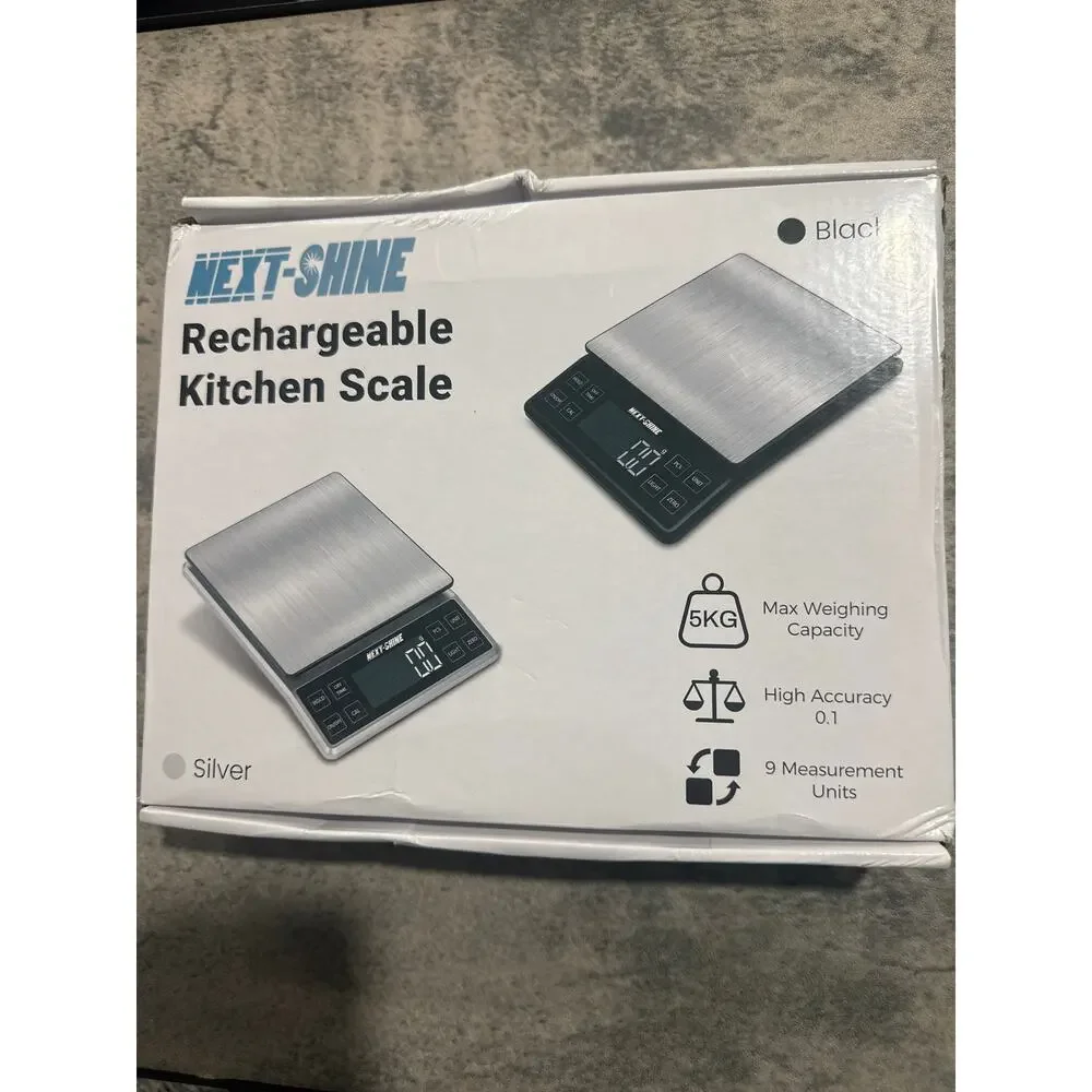 Food Kitchen Scale 11lb, Rechargeable Digital Scale with Nine Units